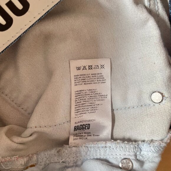 The Ragged Priest Women's Plaid Colorblock Straight Leg Denim Jeans size 28 - Picture 6 of 6